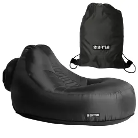Softybag Nojatuoli Keskiy&ouml;nmusta 135 x 88 x 70 cm