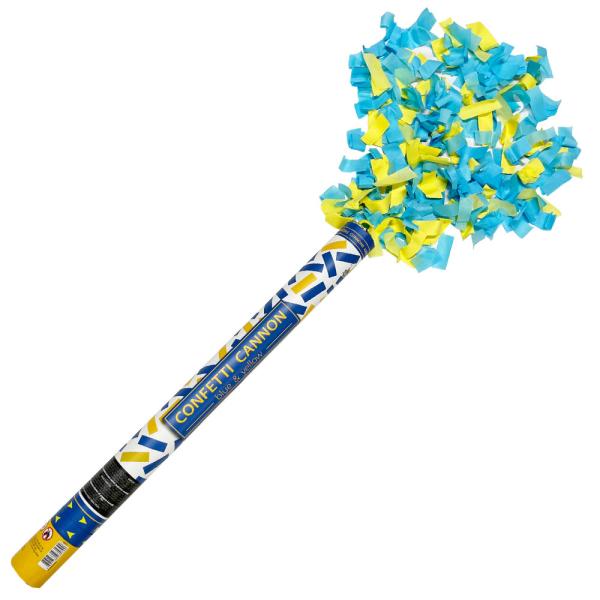 Konfettitykki Sininen & Keltainen 60 cm