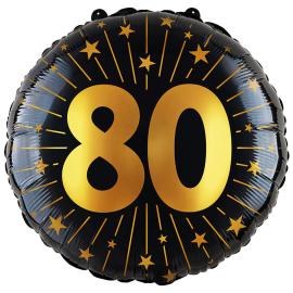 Folioilmapallo T&auml;hdill&auml; ja Numerolla 80