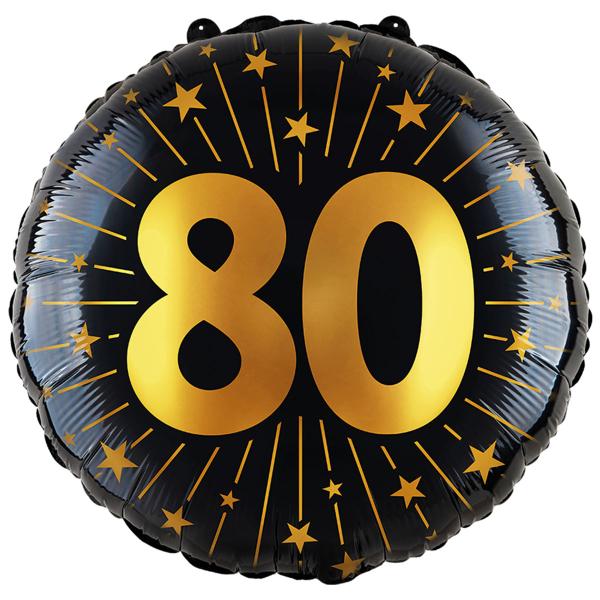 Folioilmapallo Tähdillä ja Numerolla 80