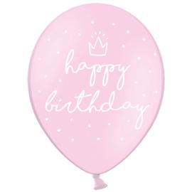 Syntymäpäiväilmapallot Happy Birthday Vaaleanpunainen