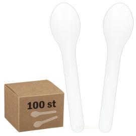 Kertakäyttöiset Lusikat Valkoinen 15cm 100 kpl