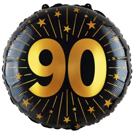 Folioilmapallo Tähdillä ja Numerolla 90