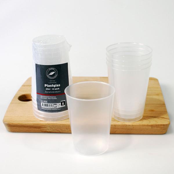 Muovilasit 25 cl 6 kpl