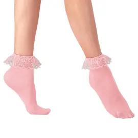 Pinkki Pitsisukat