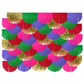 Party Backdrop Fringe Moniv&auml;rinen 200x200 cm