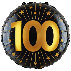 Folioilmapallo Tähdillä ja Numerolla 100