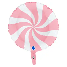 Folioilmapallo Swirly Vaaleanpinkki & Valkoinen