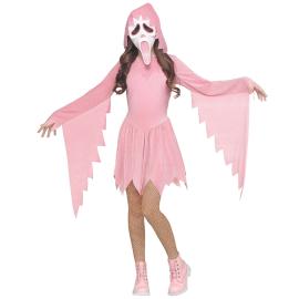 Kummitus Kimalteleva Naamiaisasu Pastelliroosa Lapsille