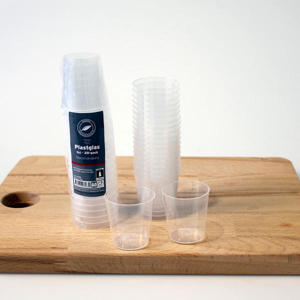 Muoviset Snapsilasit 3 cl 20 kpl