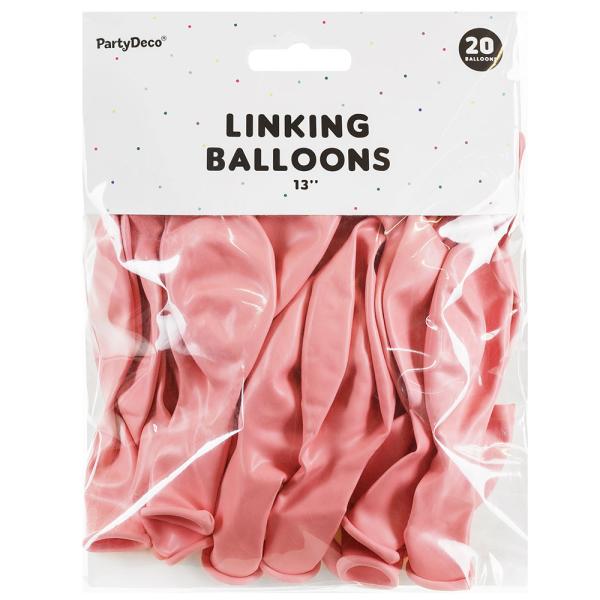 Yhdistettävät Lateksiilmapallot Vaaleanpinkki 20 kpl