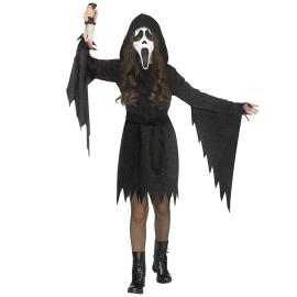 Kummitus Kimalteleva Naamiaisasu Musta Lasten