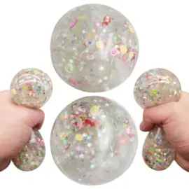 Squeeze Squishy Stressipallo Konfettitäytöllä