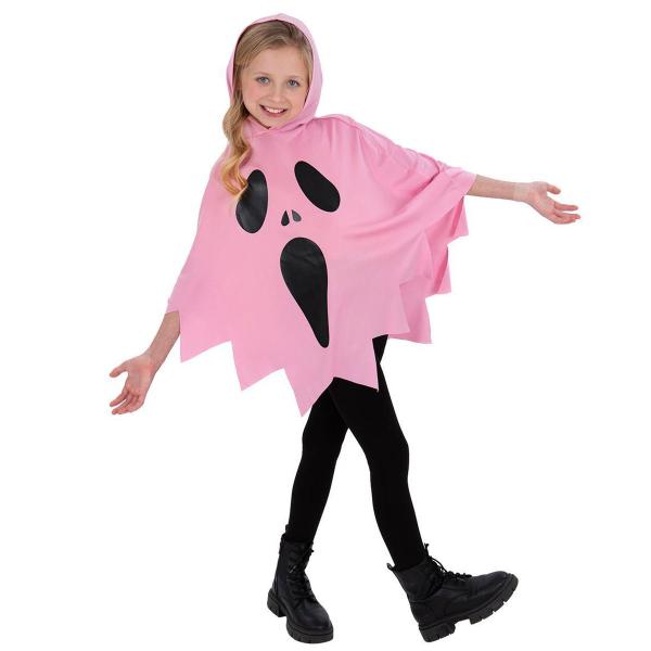 Pinkki Kummitus Poncho Lapsille