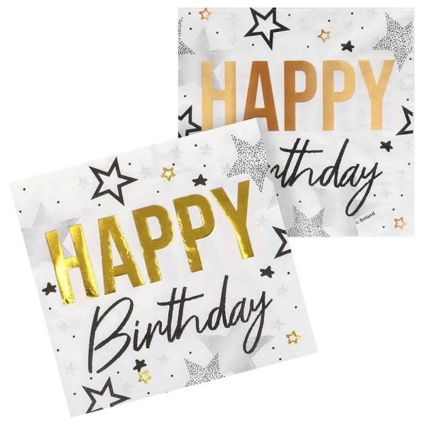 Paperiservetit Happy Birthday
