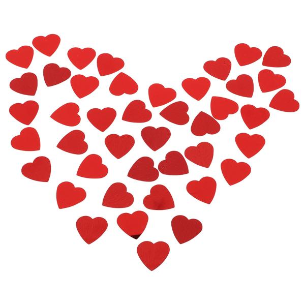 Sydänkonfetti Metallic Punainen 2,5x2,5 cm 85-kpl