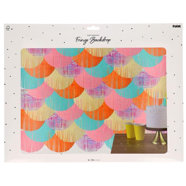 Party Backdrop Fringe Pastelli 200x200 cm