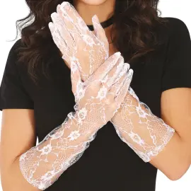 Pitkät Pitsikäsineet Valkoiset