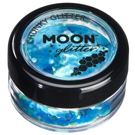 Moon Glitter Irisoiva Chunky Glitter Sininen