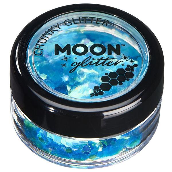 Moon Glitter Irisoiva Chunky Glitter Sininen