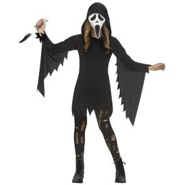 Kummitus Naamiaisasu Musta/Valkoinen Lapsille