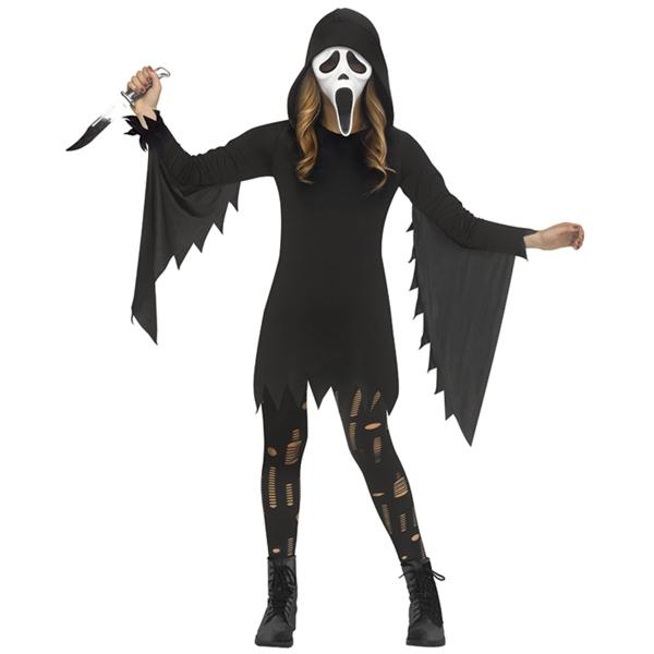 Kummitus Naamiaisasu Musta/Valkoinen Lapsille