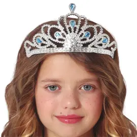 Hopea Tiara Sinisillä Jalokivillä Lapsille