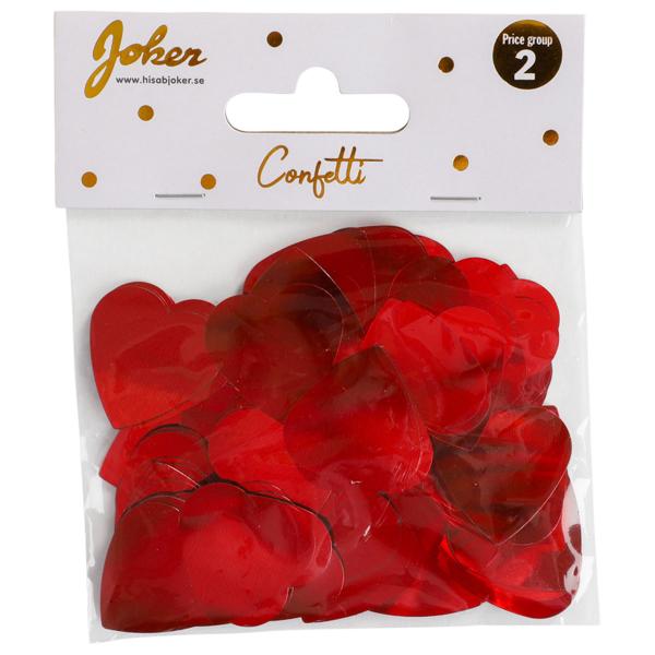 Sydänkonfetti Metallic Punainen 2,5x2,5 cm 85-kpl
