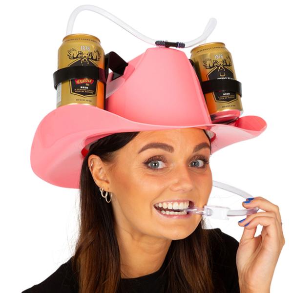 Cowboy Hattu Pinkki Juomapidikkeellä