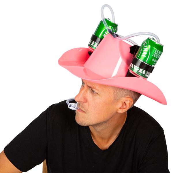 Cowboy Hattu Pinkki Juomapidikkeellä