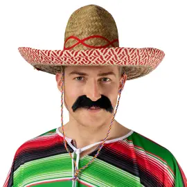 Mexico Sombrero Olkihattu Beige/Punainen