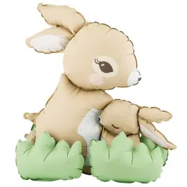 Seisovat Folioilmapallot Kaniinit Lehtien kanssa 51x60 cm