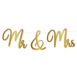 Kirjainnauha Mr & Mrs