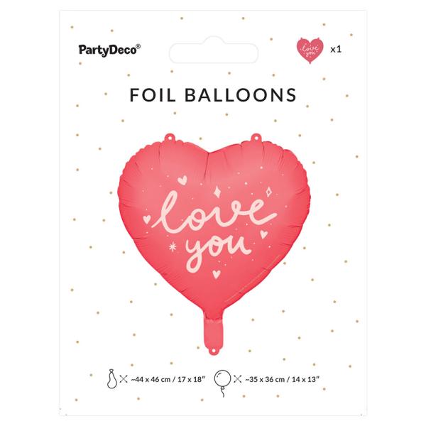 Love You Folioilmapallo Sydän