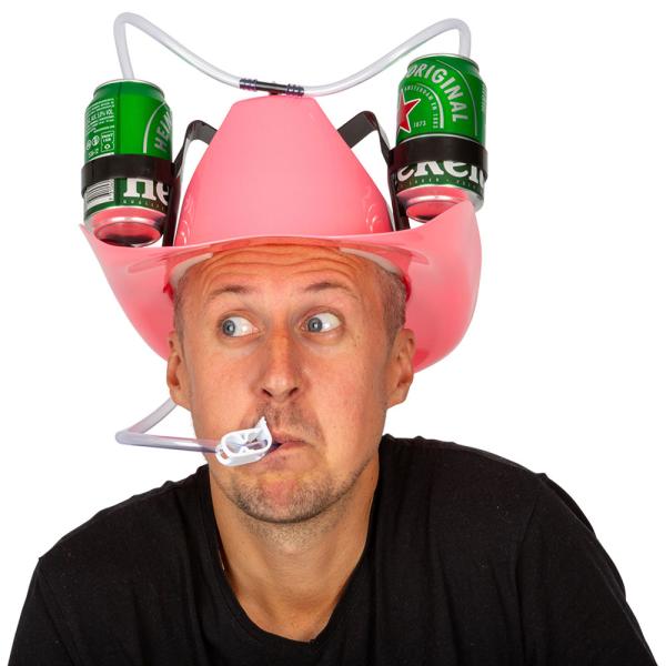 Cowboy Hattu Pinkki Juomapidikkeellä