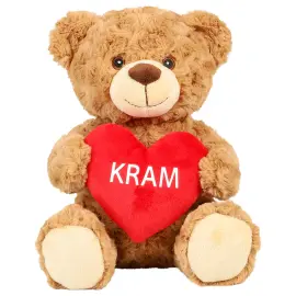 Beige Nallekarhu Syd&auml;mell&auml; 25 cm