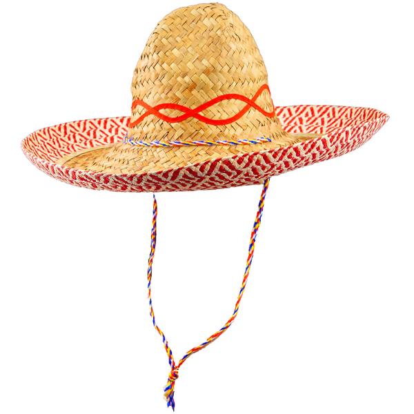 Mexico Sombrero Olkihattu Beige/Punainen