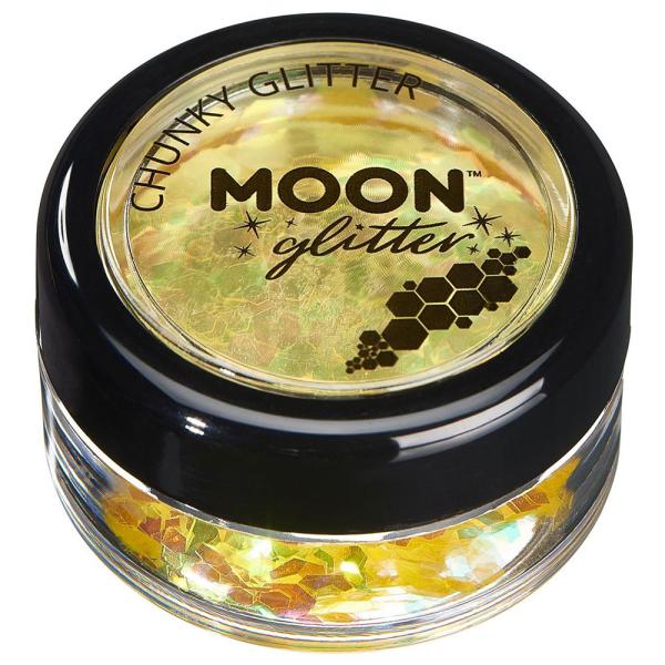 Moon Glitter Irisoiva Chunky Glitter Keltainen