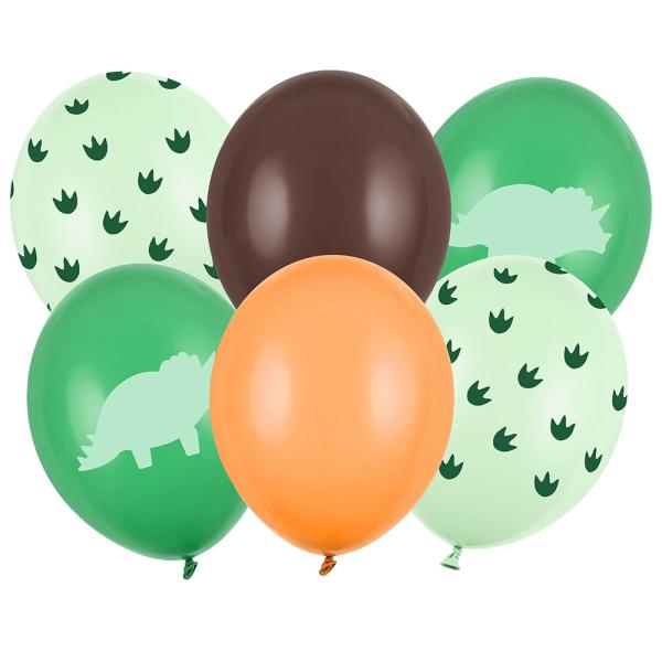 Lateksiilmapallot Dinosaurus 6 kpl