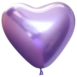 Sydänilmapallot Kromi Violetti