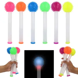Vilkkuva Sauva Neonv&auml;risell&auml; Piikkipallolla 23 cm