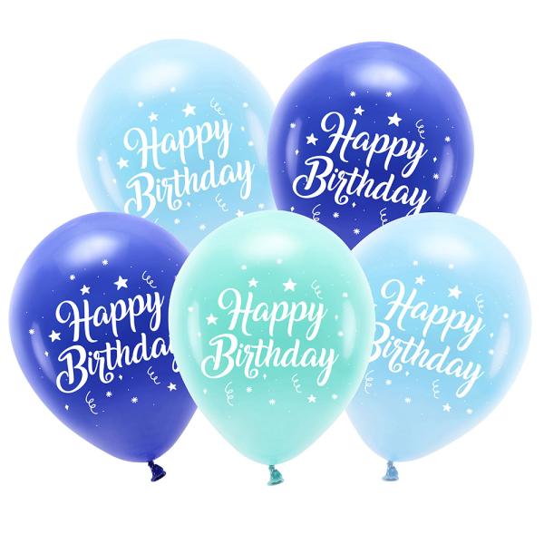 Lateksiilmapallot Happy Birthday Sininen 26 cm