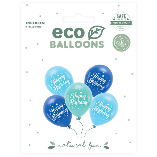 Lateksiilmapallot Happy Birthday Sininen 26 cm