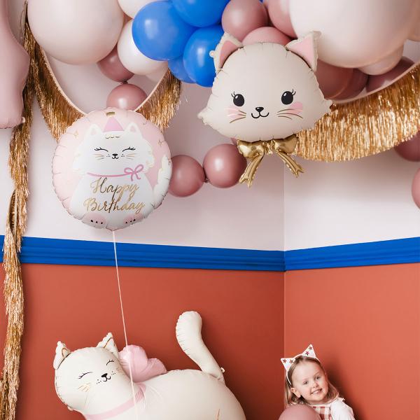 Folioilmapallo Kissa Rusetilla 50 x 60 cm