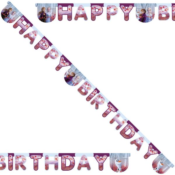 Frozen 2 Happy Birthday Banderolli