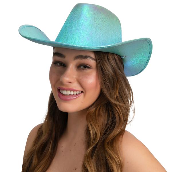 Cowboyhattu Kimaltava Turkoosinsininen
