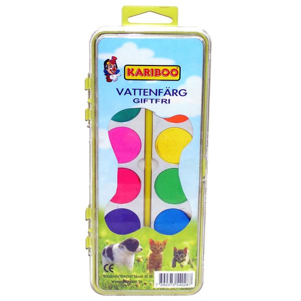 Kariboo Standard Akvarellimaali 12 kpl