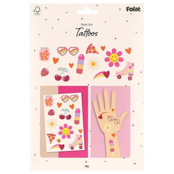 Siirtotatuoinnit Boho Girlz 14 kpl
