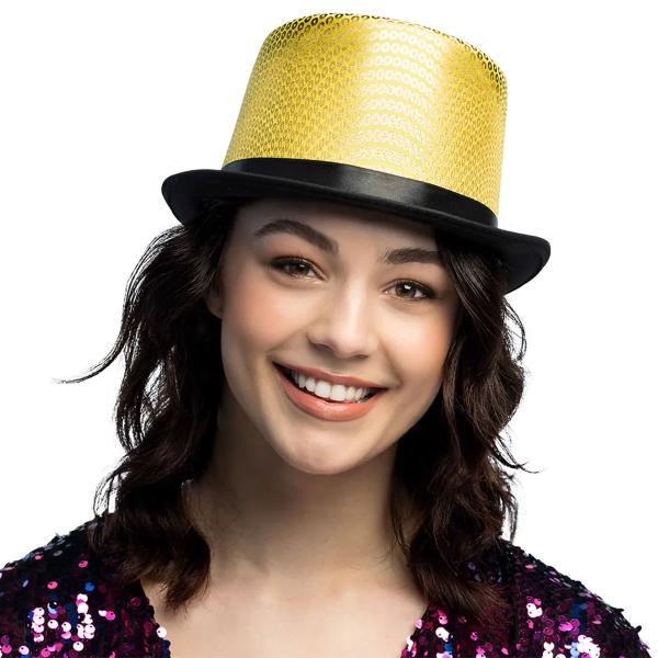 Paljettihattu Musta/Kulta