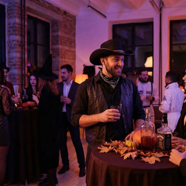 Musta Villi Länsi Cowboyhattu